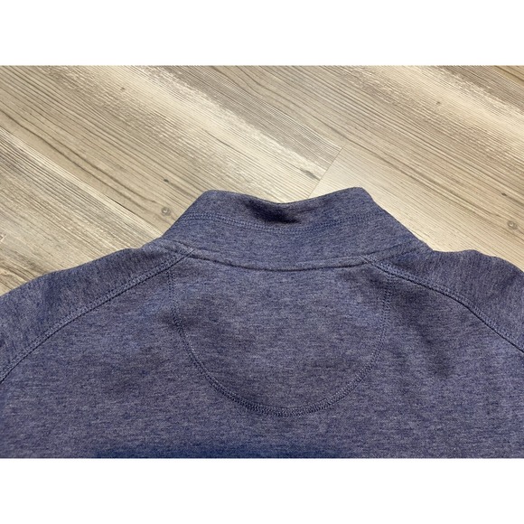 Men's 1/4 Zip Pullover Shirt Size L Mock Neck Long Sleeve Blue SUPER SOFT COMFY - Picture 15 of 16